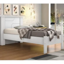 Cama de Solteiro Pérola Branca